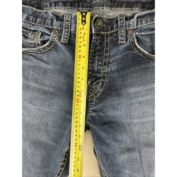 Silver Jeans Mens 34x32 Blue Eddie Straight Pants Denim Western Casual - Picture 6 of 11